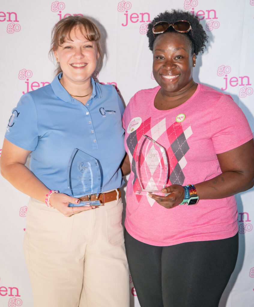 Volunteer Award Winners Jana and Adia at Cheers Jen Cheers