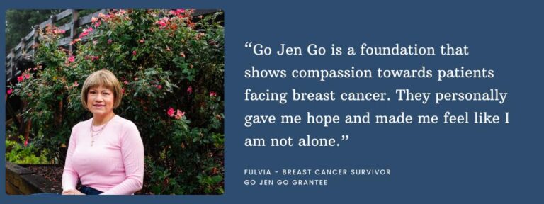 Grantee Spotlight: Fulvia A. Sharing Her Breast Cancer Journey to Give Hope